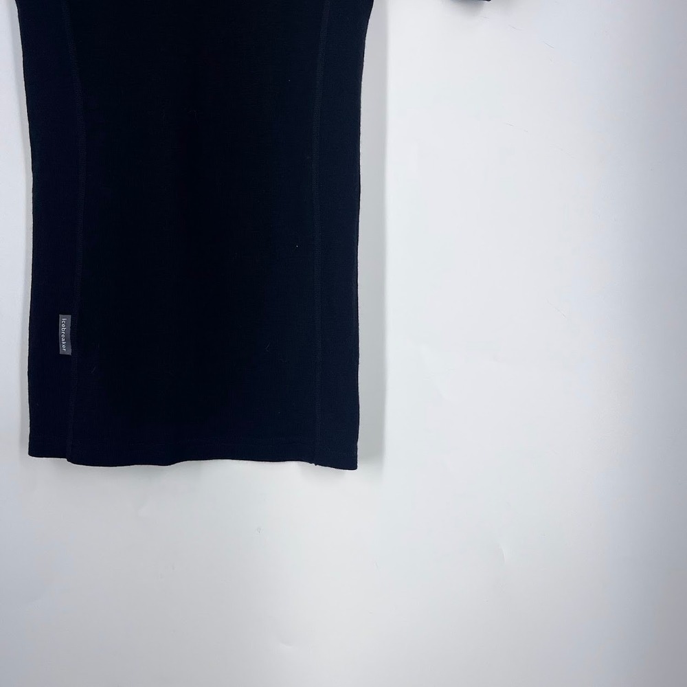 Icebreaker Skin 200 Black 100% Merino Wool Base Layer Short Sleeve Top Womens WS - Picture 7 of 13
